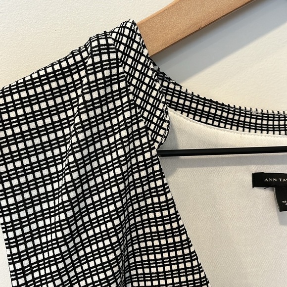 Ann Taylor Dress Mod Plaid Geo Print Career Wear Size L - Picture 4 of 6